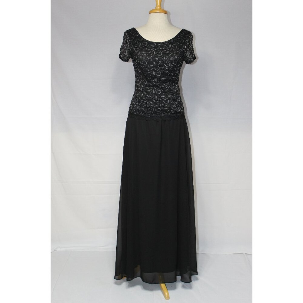 NWOT Fanny Fashion #1250-BLACK-Size Medium- Chiffon Lace Mother of Bride NEW